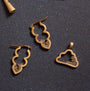 Sparkly 18k Gold Vermeil Cloud Hoop Earrings and cloud charm pendant - Claire Hill Designs