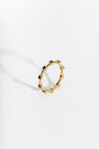 Black and Gold Studded Stacking Ring
