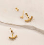 Sparkly Gold Crescent Ear Jacket
