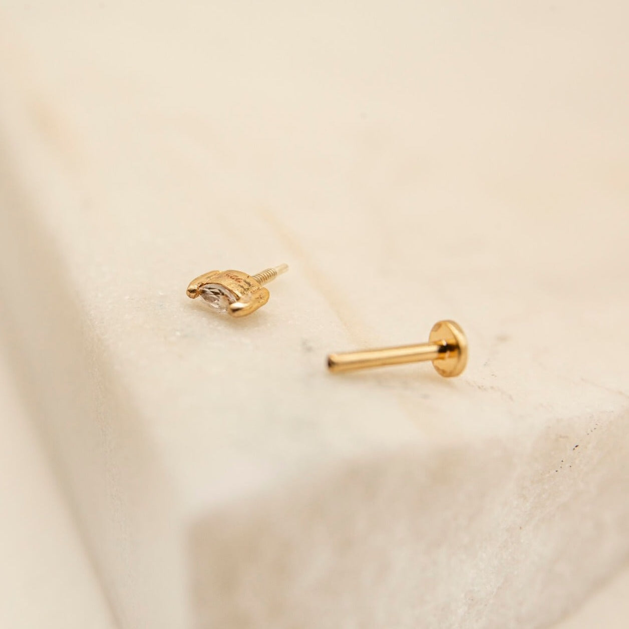 18k-gold-vermeil-and-oval-clear-cubic-zirconia-flat-back-labret-stud-earring-unscrewed-claire-hill-designs