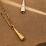 Comet Charm Necklace in recycled silver and 18k gold vermeil - Claire Hill Designs