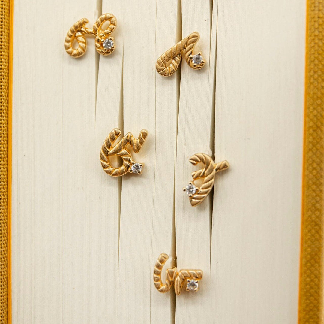 Shorthand Stud Earring Collection