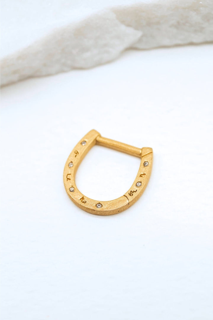 Sparkly Gold Horseshoe Connector