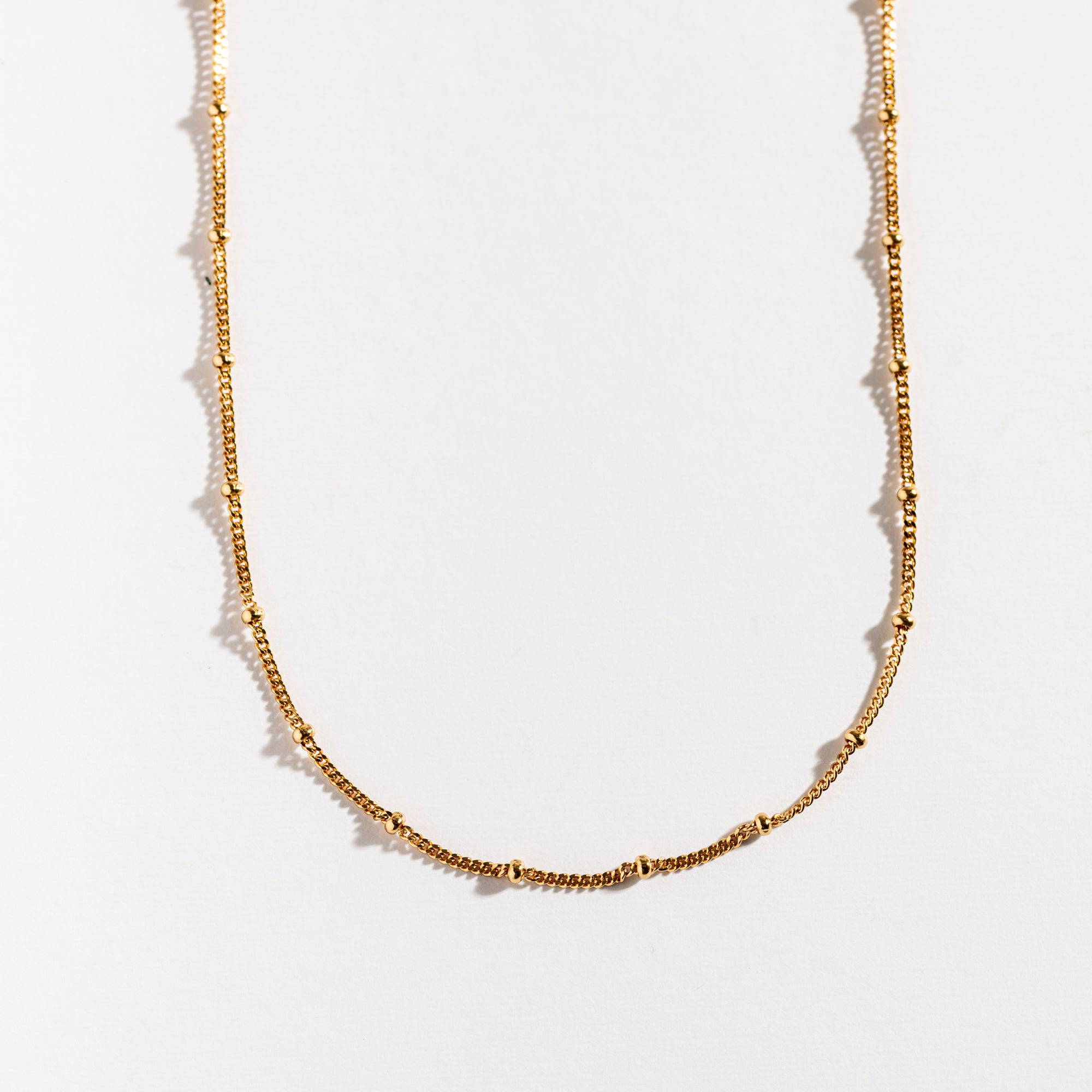 Satellite Beaded Gold Chain