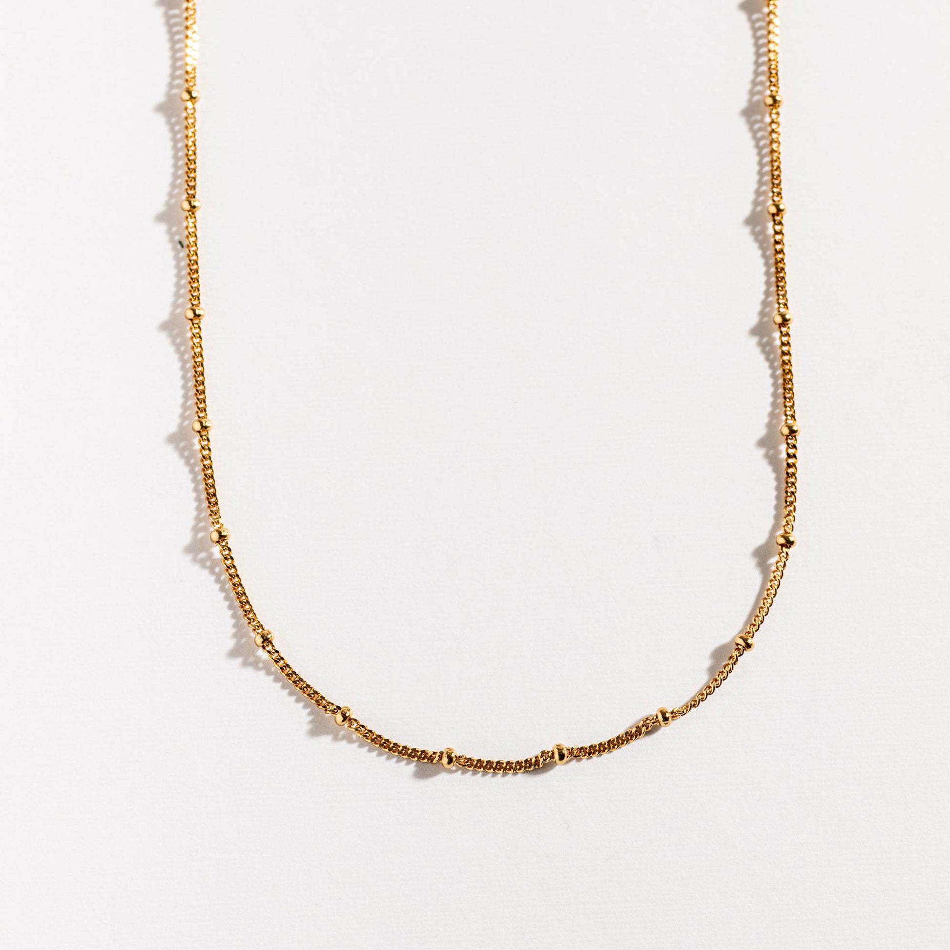 Satellite Beaded Gold Chain