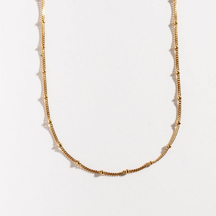 Satellite Beaded Gold Chain