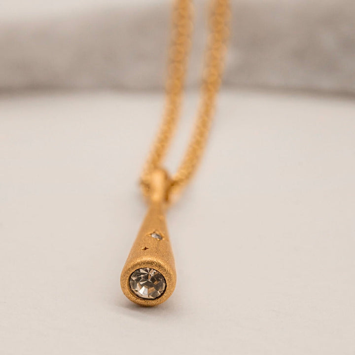 Sparkly Comet Gold Charm Necklace
