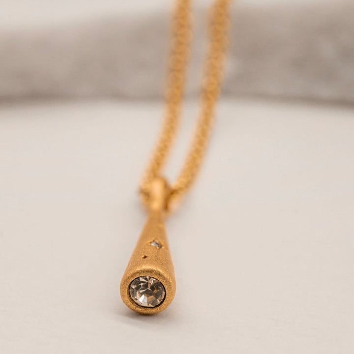 Sparkly Comet Gold Charm Pendant