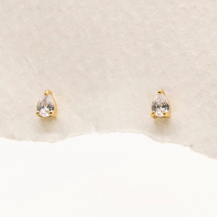 pear stud earrings on their own 