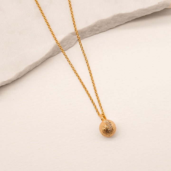 18k Gold Vermeil Moon Charm Necklace