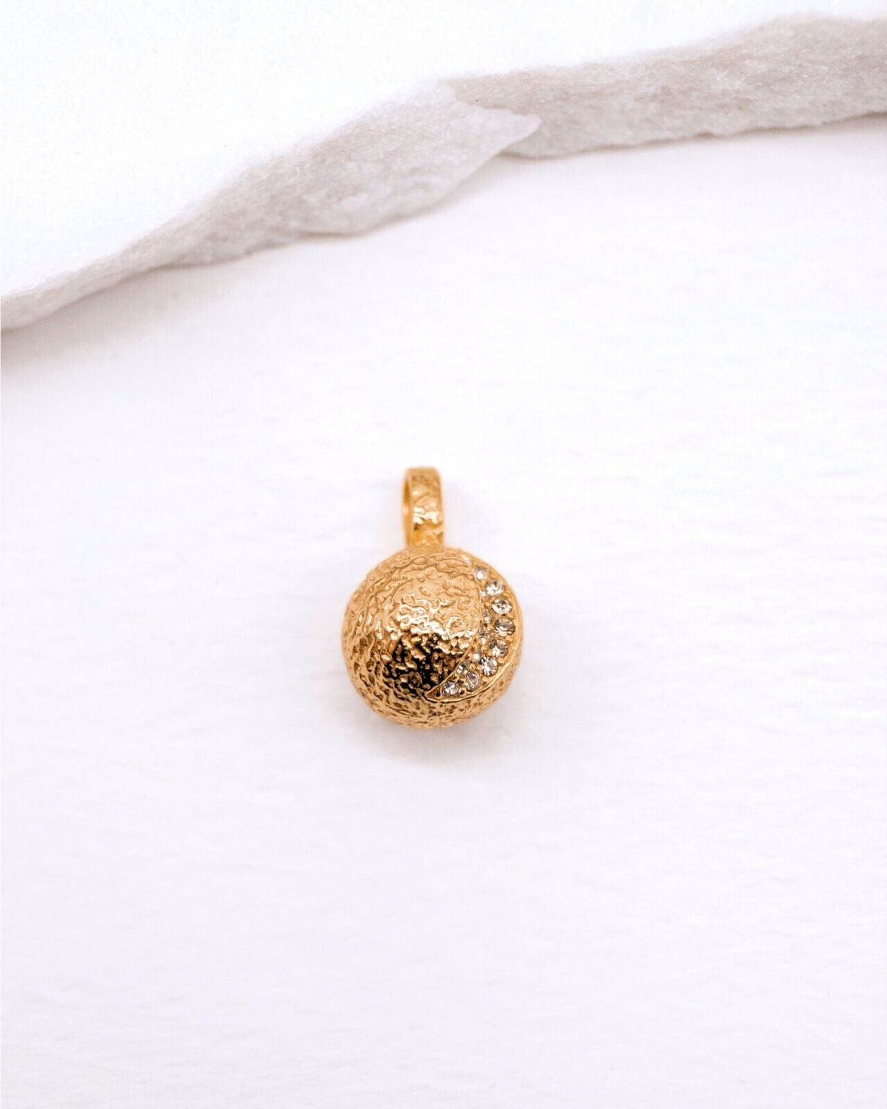 Gold Moon Charm Pendant