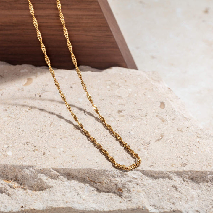Twisted Rope (Singapore) Gold Chain