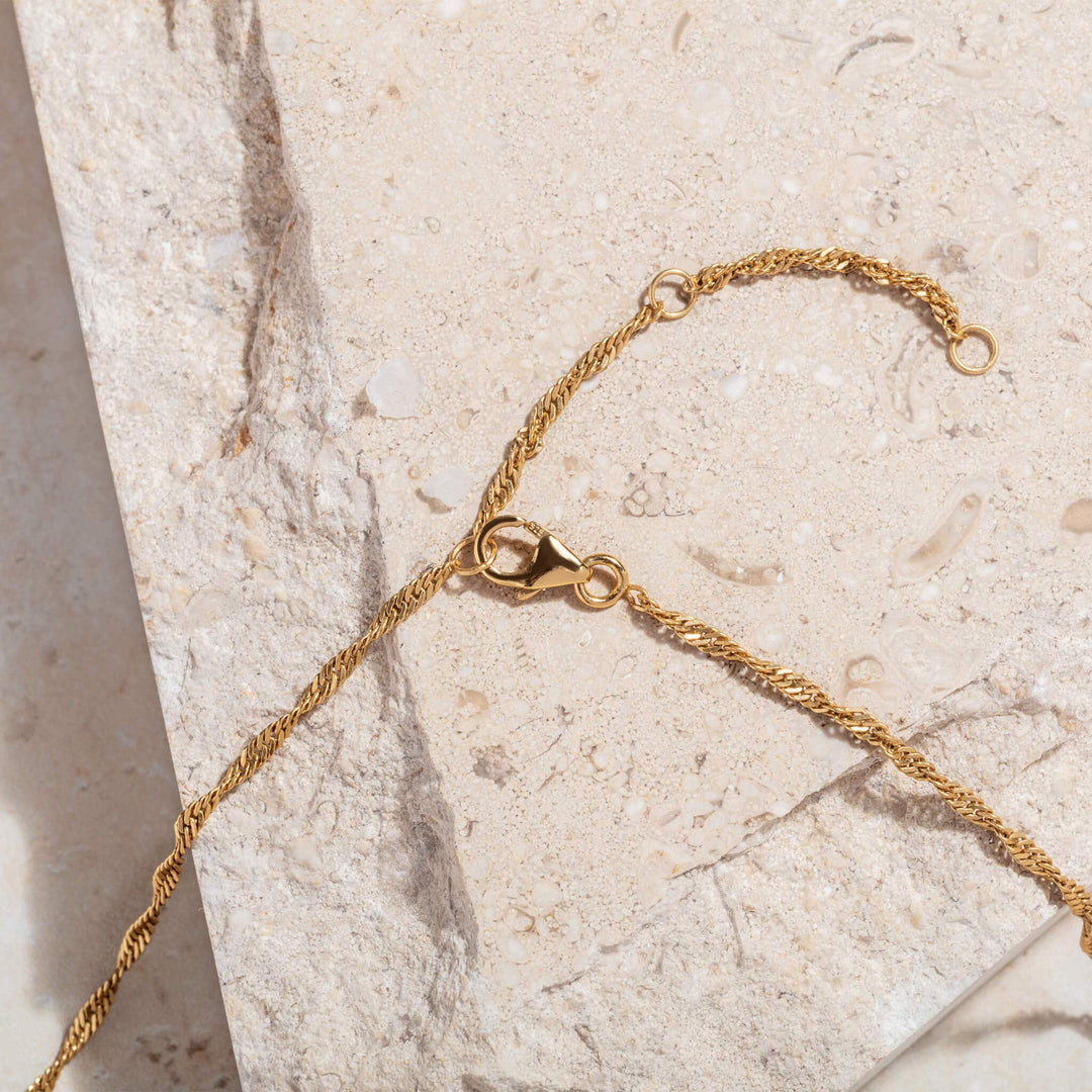Twisted Rope (Singapore) Gold Chain Adjuster