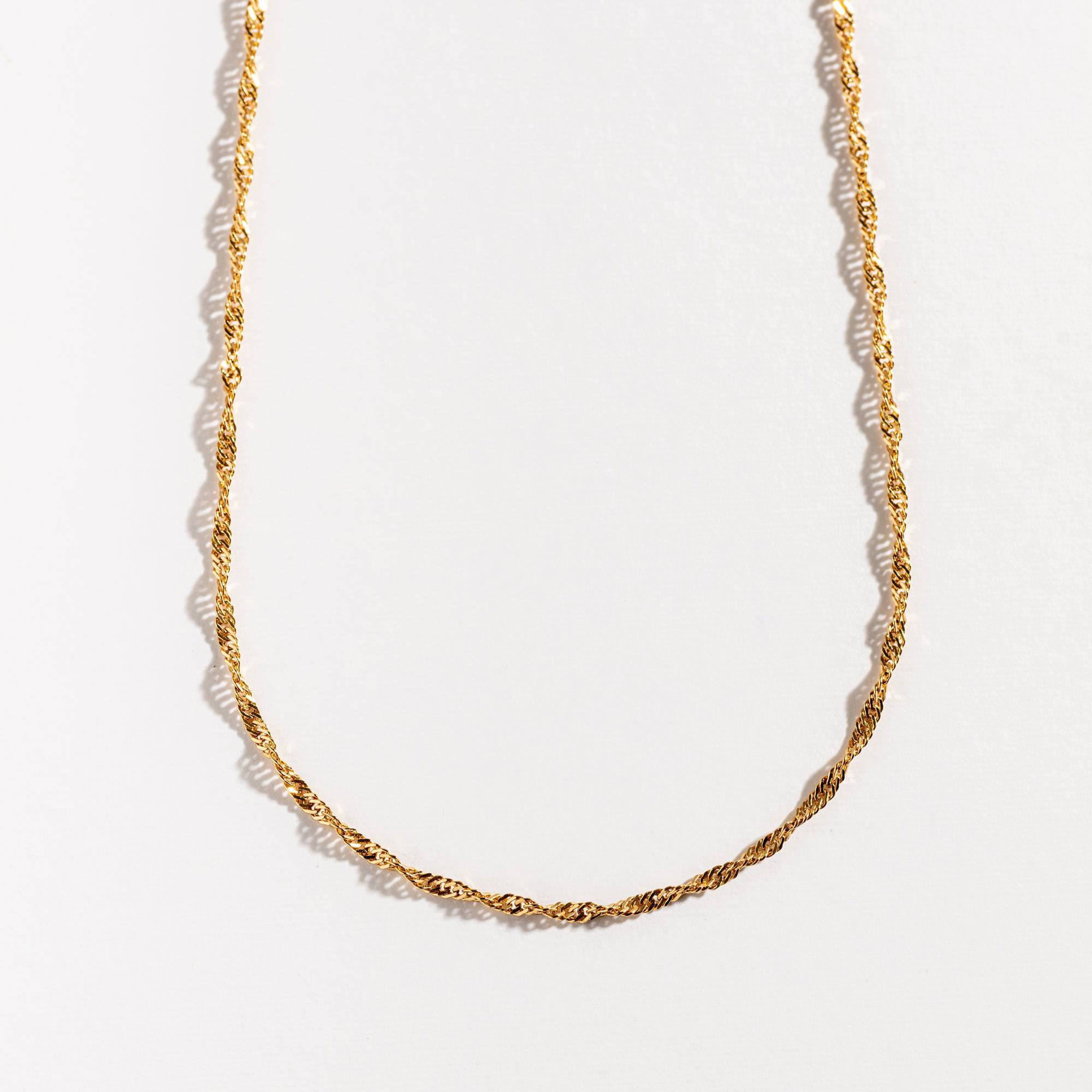 Twisted Rope (Singapore) Gold Chain