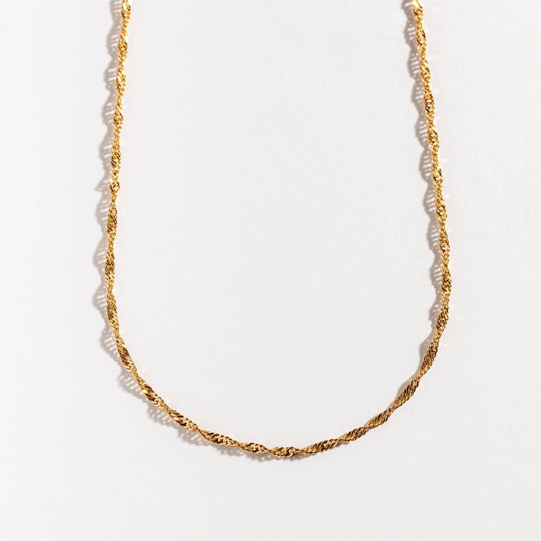 Twisted Rope (Singapore) Gold Chain