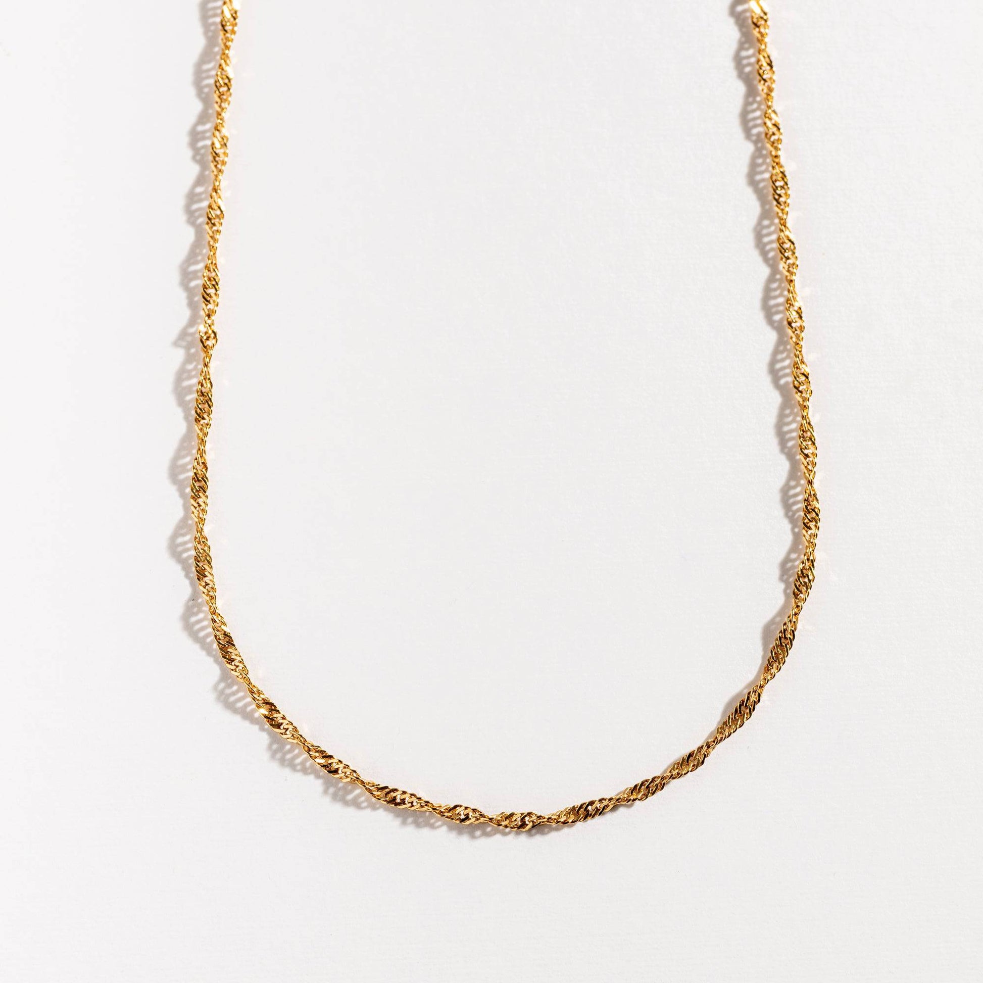 Twisted Rope (Singapore) Gold Chain