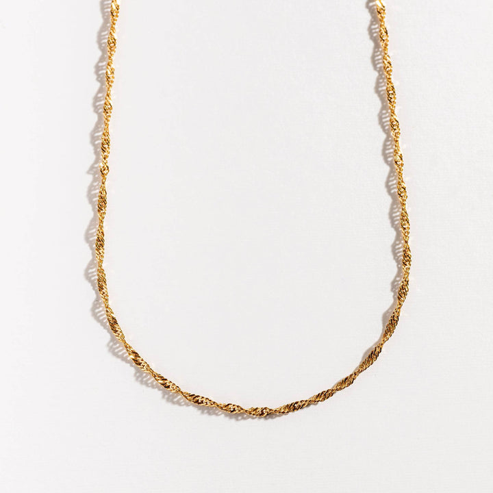 Twisted Rope (Singapore) Gold Chain