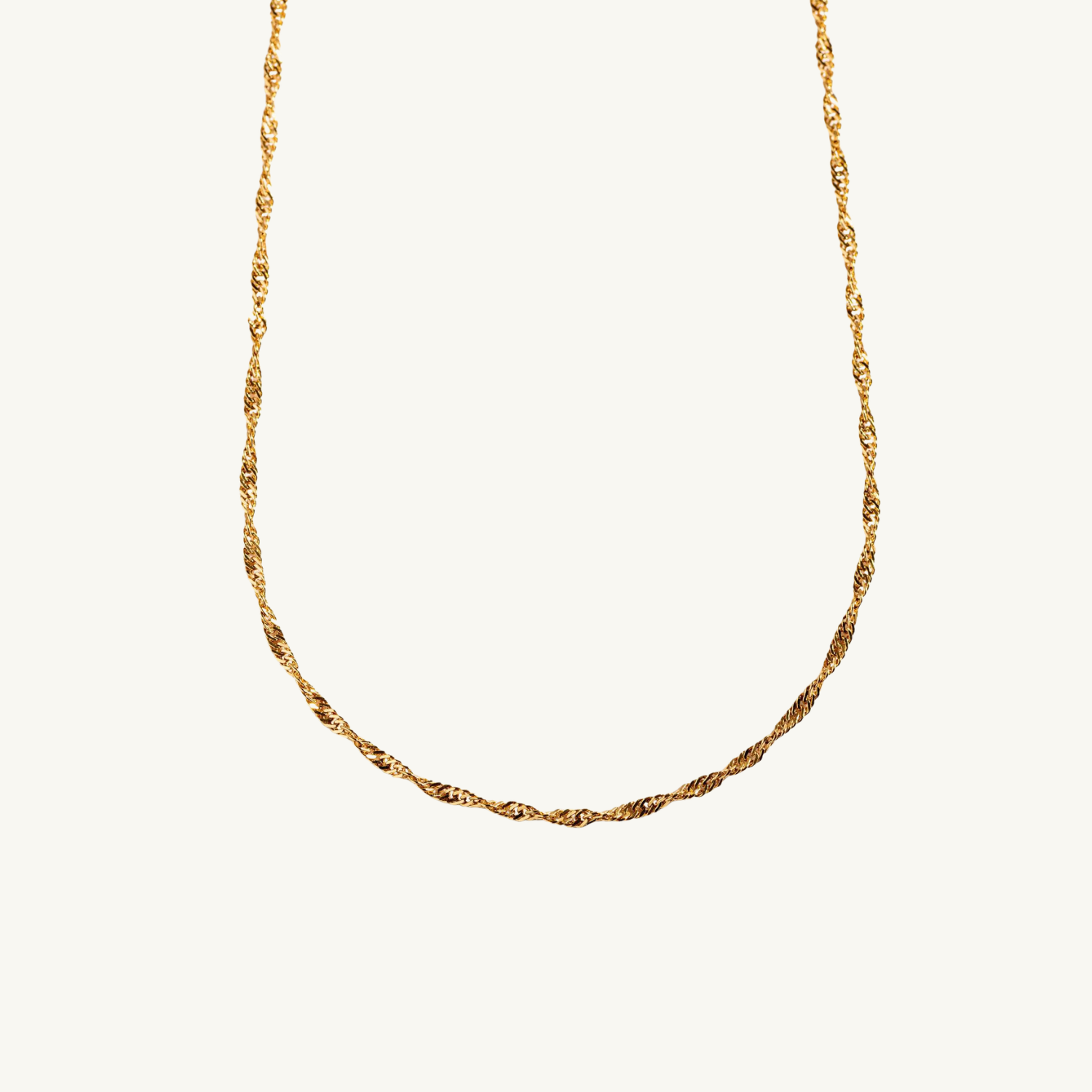 Twisted Rope (Singapore) Gold Chain