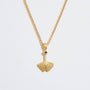 Ginkgo Leaf Gold Charm Necklace