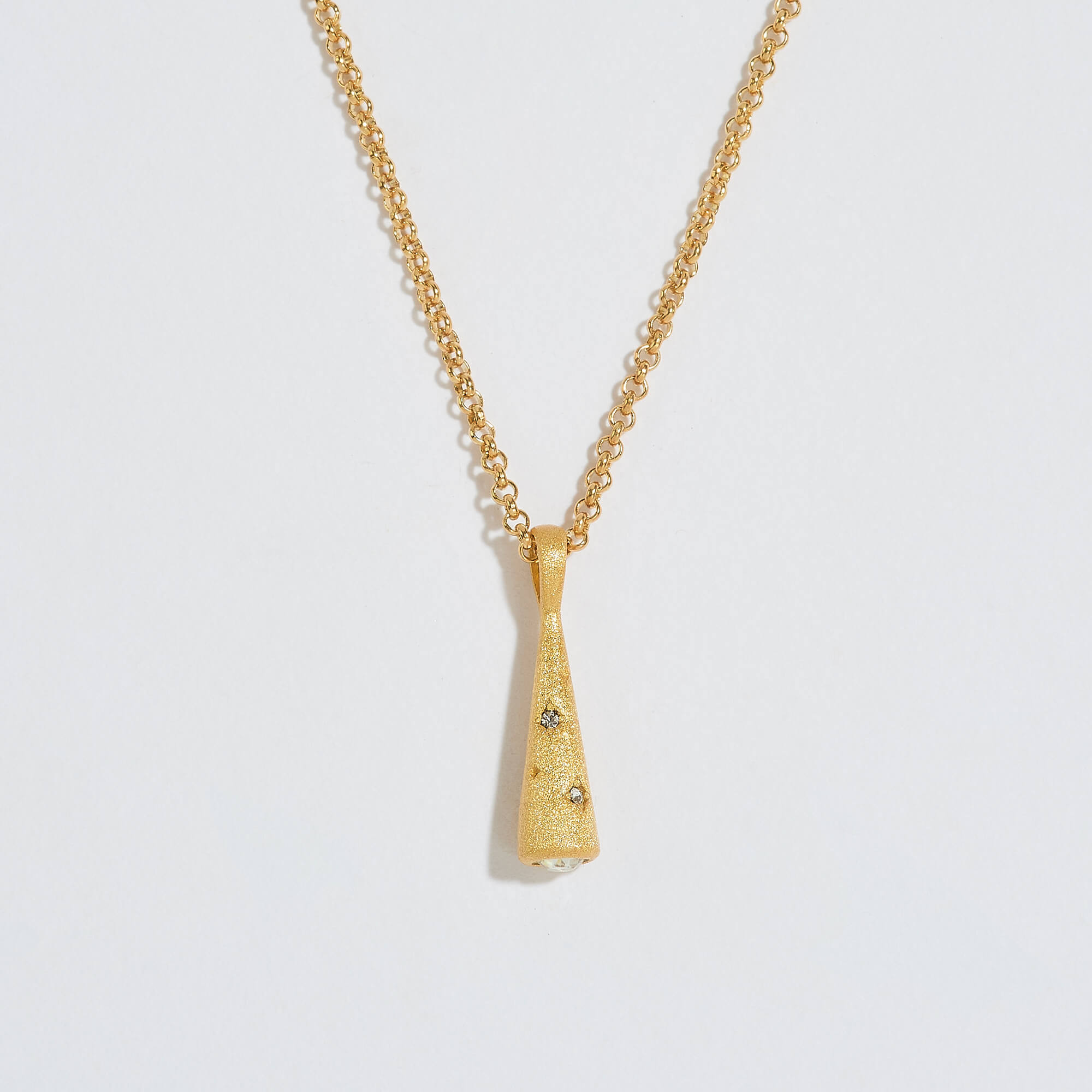 Sparkly Comet Gold Charm Necklace