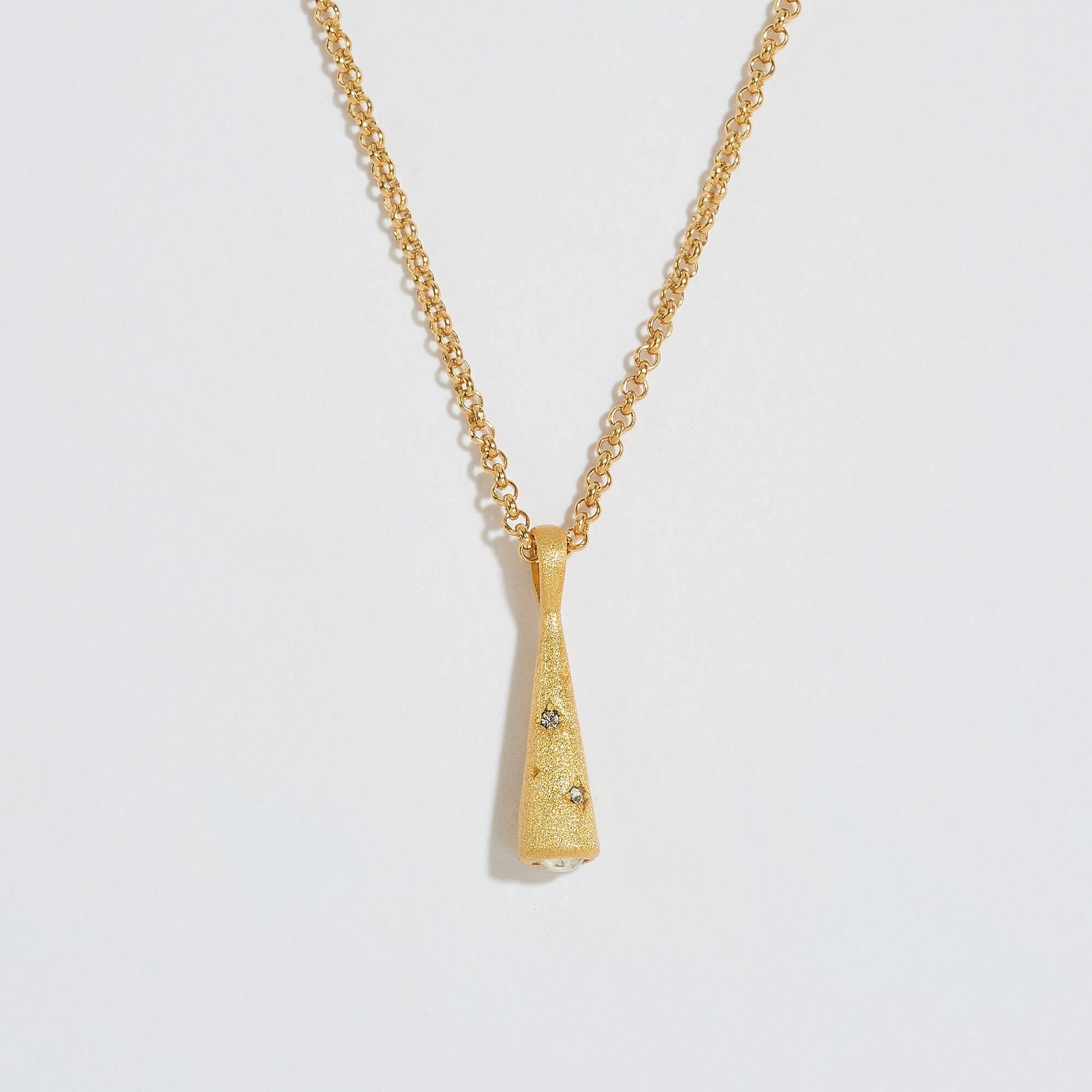 Sparkly Comet Gold Charm Necklace