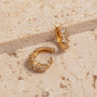 Galaxy Sparkly Gold Scatter Huggie Hoop Earrings