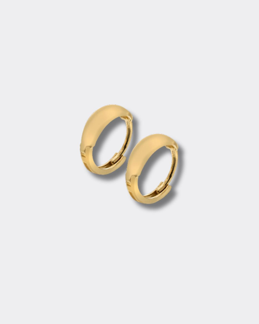 9ct Solid Gold Rounded Fluid Huggie Earrings