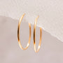 9ct Solid Gold 30mm Hoop Earrings - Claire Hill Designs - close up