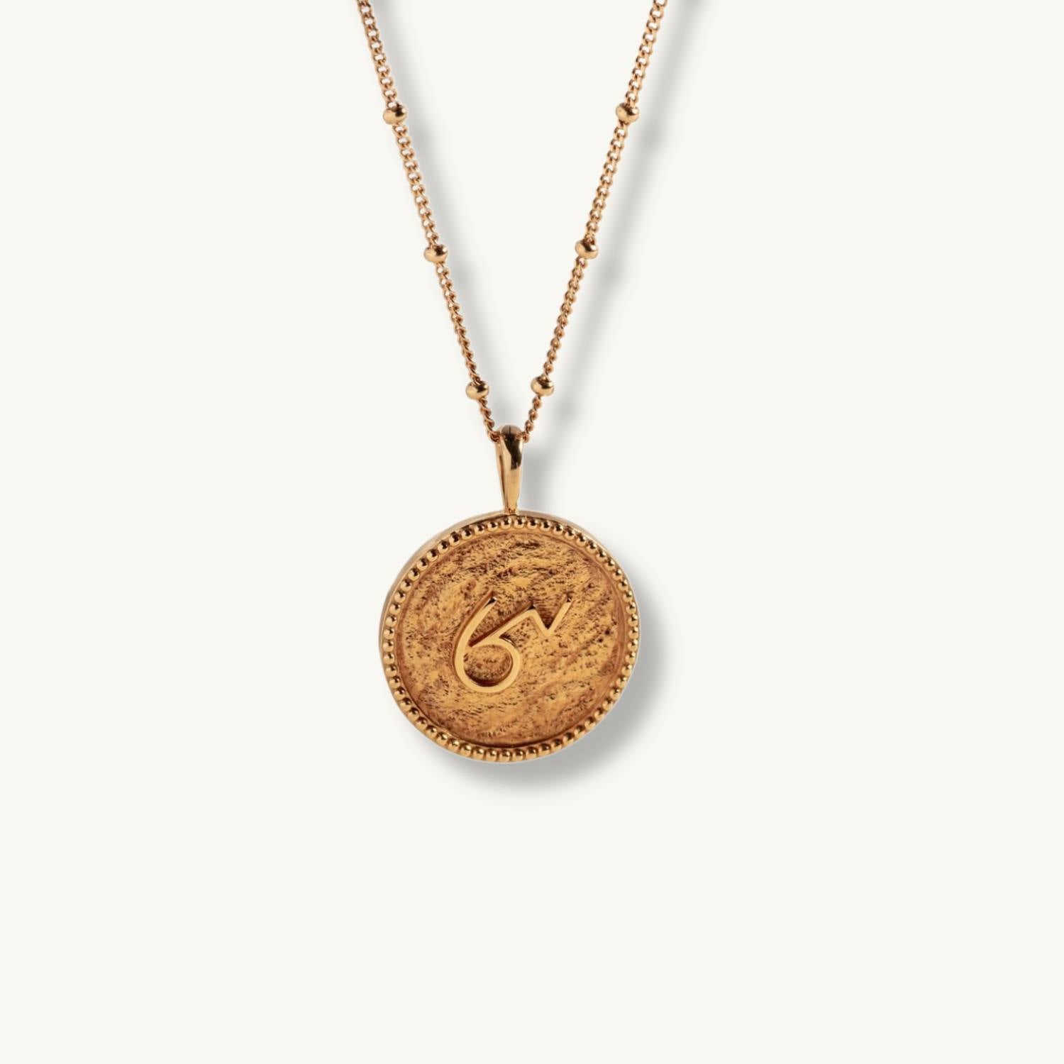 "Brave" Gold Coin Necklace
