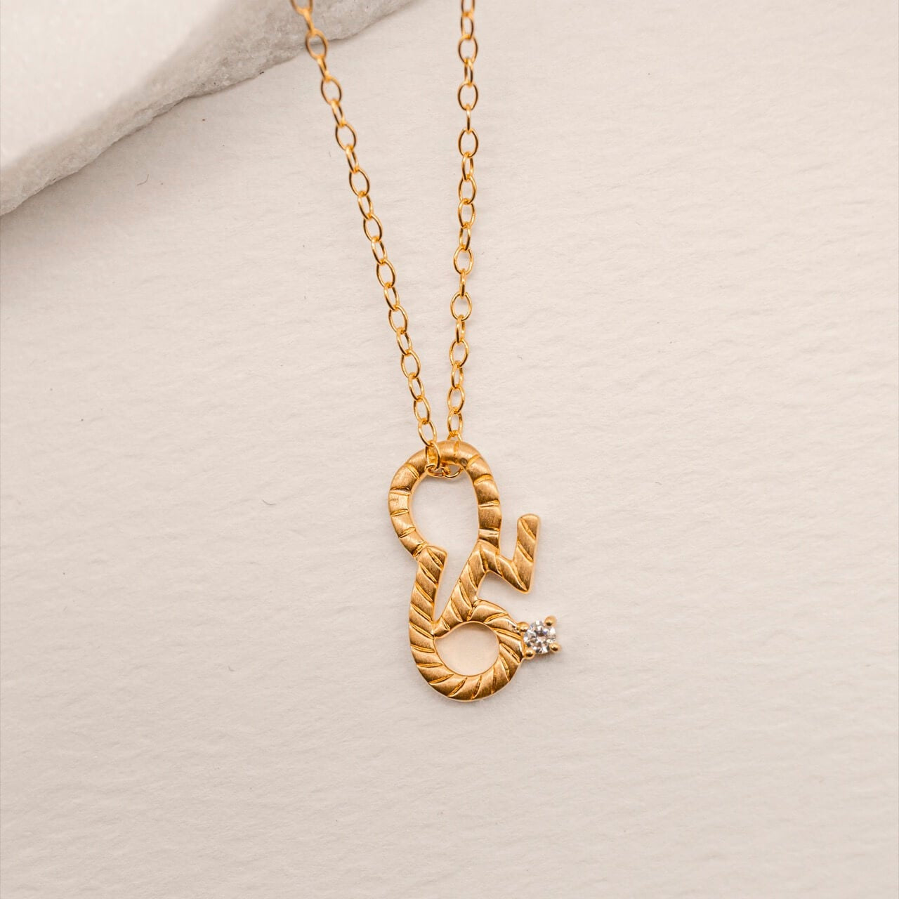 Brave 14k Gold Vermeil Shorthand Charm Necklace