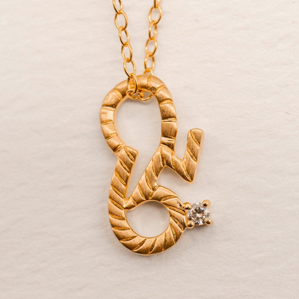 Brave 14k Gold Vermeil Shorthand Charm Necklace