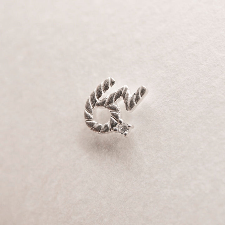 Brave Silver Shorthand Stud Earring - Claire Hill Designs