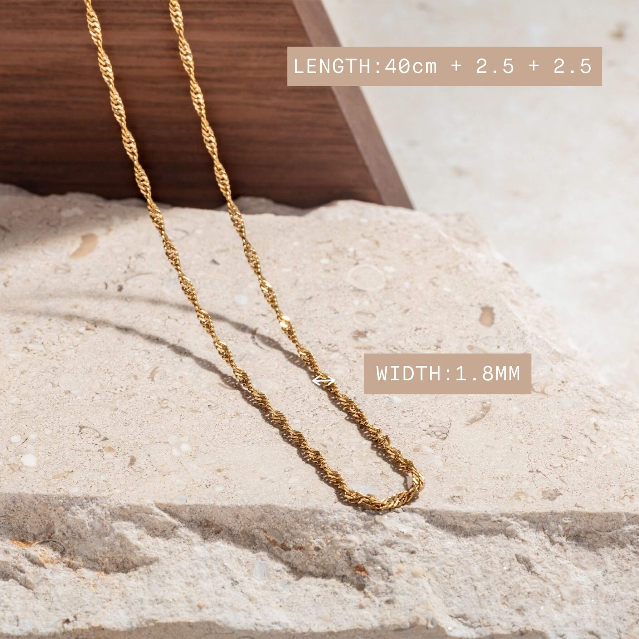 Gold Twisted Rope Chain ♢ Claire Hill Designs – Claire Hill Designs