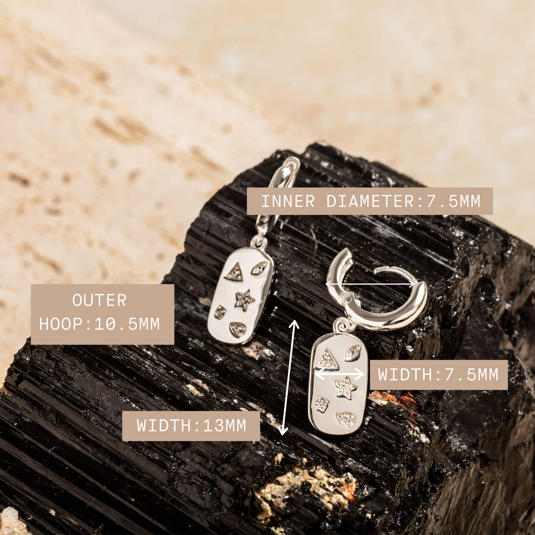 Dog sales tag earrings