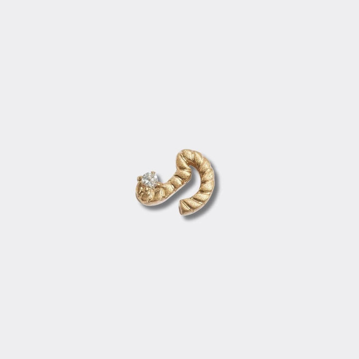 Courage Gold Shorthand Stud Earring
