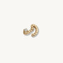 Courage Gold Shorthand Stud Earring