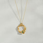 Emerald Gold Circle Necklace (Large)