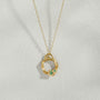 Emerald Gold Circle Necklace (Small)
