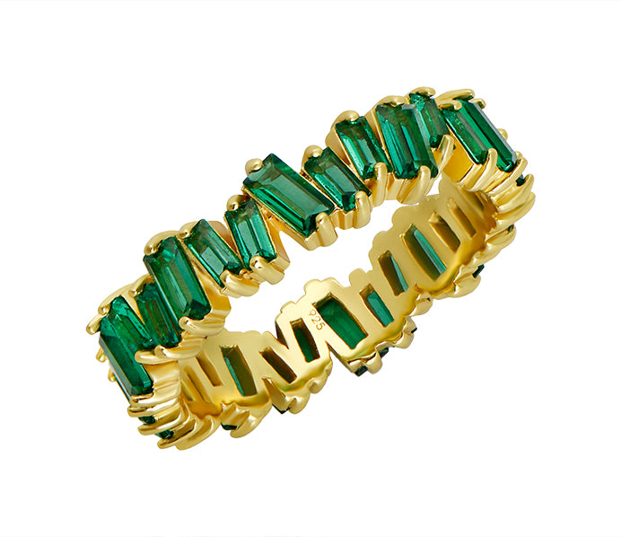Emerald Baguette Gold Ring