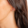 Emerald 9ct Solid Gold Chain Stud Earrings