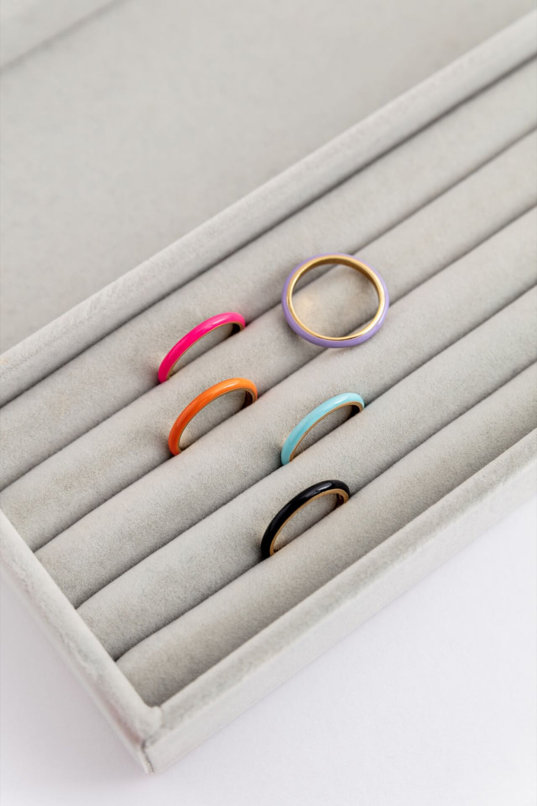 Enamel Coloured Ring Collection