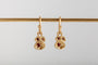 Garnet Gold Lichen Hoop Earrings