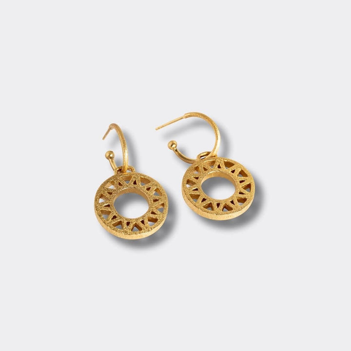 Geometric Statement Gold Hoop Earrings
