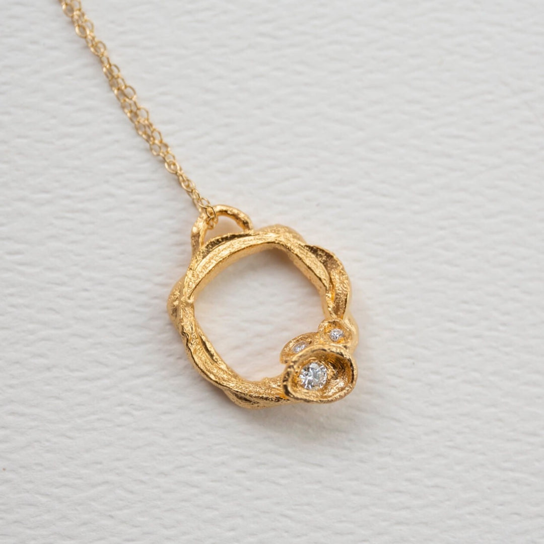 Lab Grown Diamond Gold Vermeil Eternity Necklace - Large