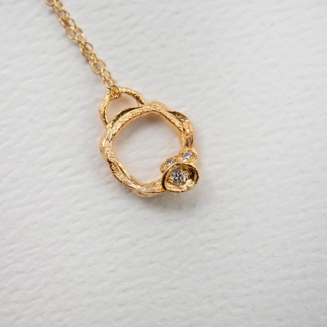 Lab Grown Diamond Gold Vermeil Eternity Necklace - Small