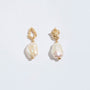Pearl Gold Vermeil Lichen Drop Earrings