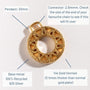 Geometric Disc Pendant - Gold(Pendant Only No Chain)