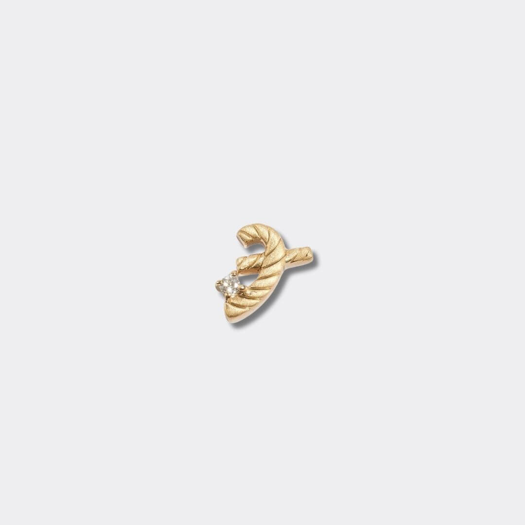 Great Gold Shorthand Stud Earring
