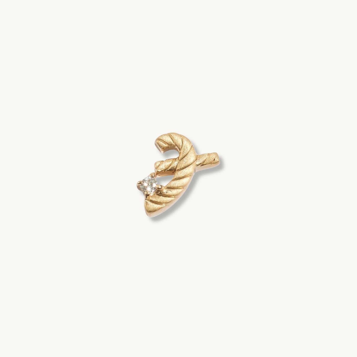 Great Gold Shorthand Stud Earring