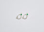 Chalcedony Lichen Branch Silver Huggies